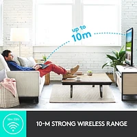 Logitech K400 Plus Clavier Sans Fil Touch TV Avec Contrôle Média et Pavé Tactile- Clavier Français - Noir