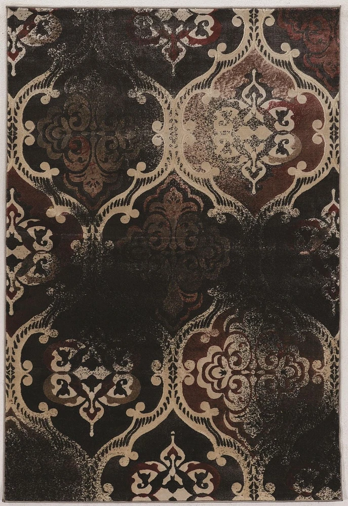 Tapis Bijou Arthur bleu & rouille de pi x pi po