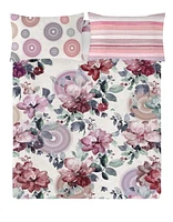Gouchee Home Carmela Florale Ensemble de housse de couette en coton Réversible
