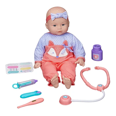 My Sweet Baby 16 pouces Get Better Now poupée bébé, ensemble de jouets, 9 pièces incluses, teint pâle