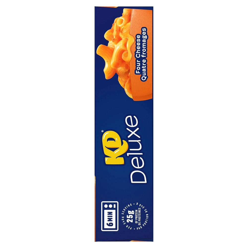 KD Deluxe Four Cheese Macaroni and Cheese Frozen Dinner, 340g Box, 340g