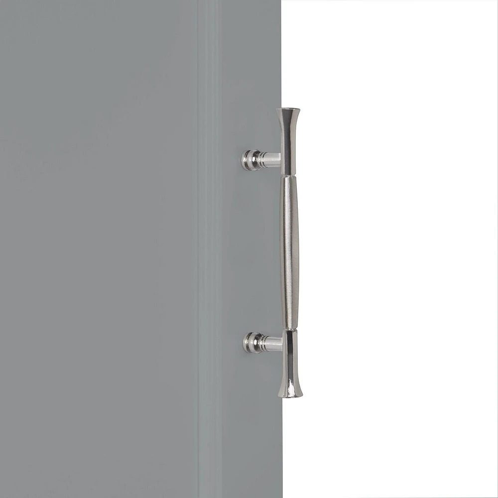 Somerset Collection Maison RiverRidge® Armoire sur pieds à une porte, 23,6 po. (larg) x 40,25 po. (haut) x 11,81 po. (prof), gris