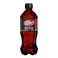 Dr Pepper Zero Sugar Soda 591 mL, Bottle, 591 mL