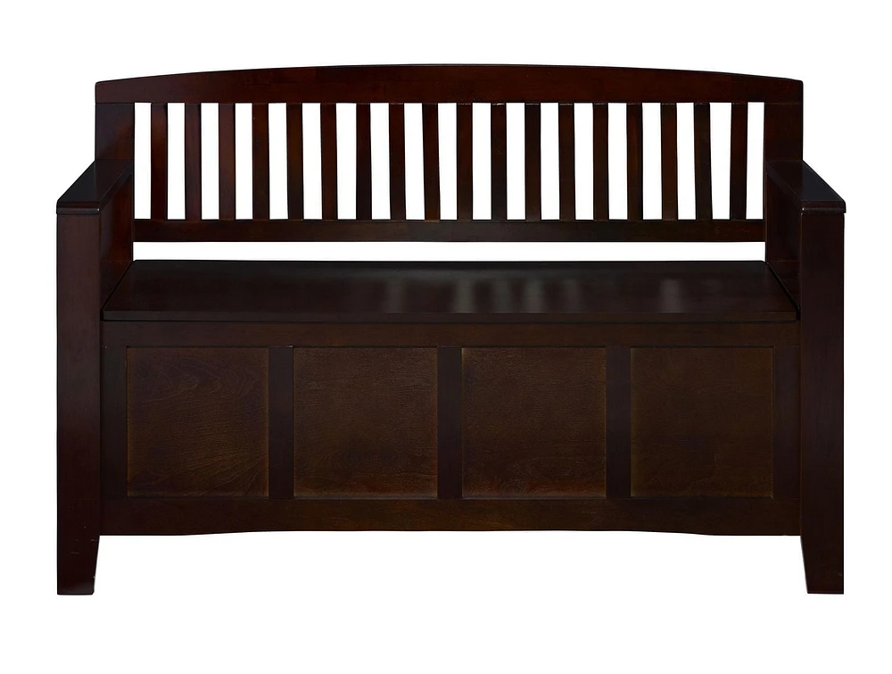Flora banc de rangement blanc noyer