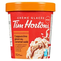 Tim Hortons Salted Caramel Iced Cappuccino Ice Cream 500mL, Made with 100% Canadian Dairy