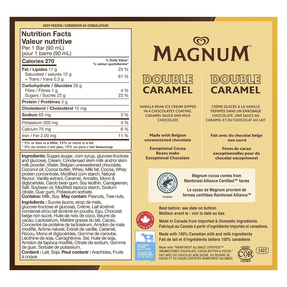 Magnum Double Caramel Ice Cream Bar, 90 ml Cream Bar