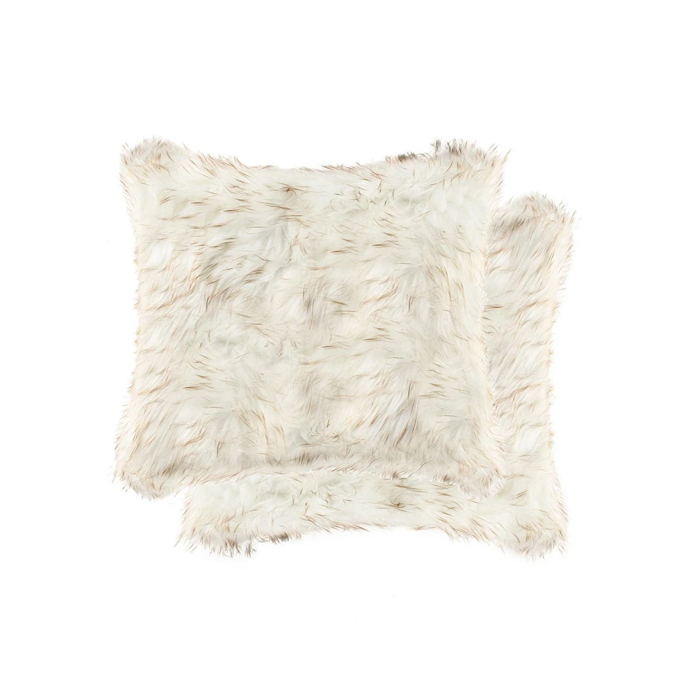 COUSSIN EN FAUSSE FOURRURE BELTON 18"X18" 2 PQT