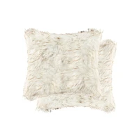 COUSSIN EN FAUSSE FOURRURE BELTON 18"X18" 2 PQT