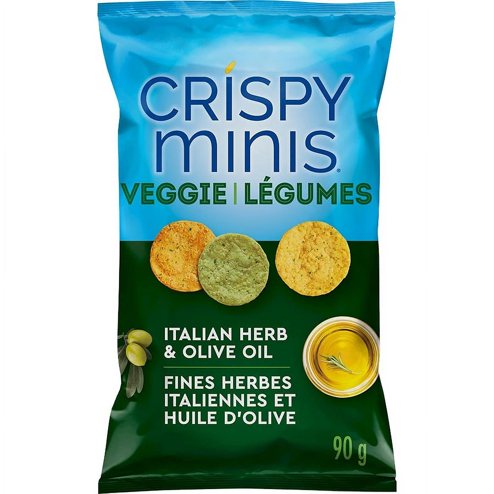 Quaker Crispy Minis Italian Herb & Olive Oil Multigrain Chips with Vegetables