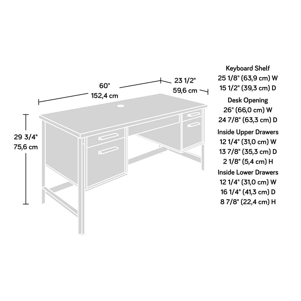 Sauder Briarbrook® Computer Desk, Barrel Oak, 430072