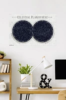 Celestial Planisphere Wall Poster, 22.375" x 34"