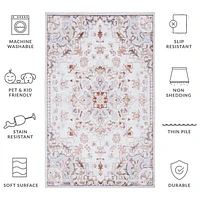 SAFAVIEH Tucson Rosario Traditional Machine Washable Area Rug