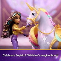 Unicorn Academy, Coffret Sophia & Wildstar avec 2 accessoires d'équitation et un accessoire de coiffure, poupées et licornes pour filles à partir de 4 ans