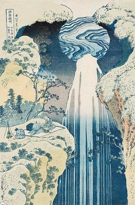 The Amida Waterfall in the Far Reaches of the Kisokaido Road Wall Poster, 22.375" x 34"