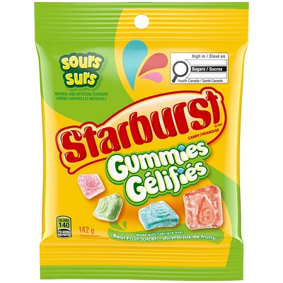 STARBURST, Sour Gummy Candy, Sharing Bag, 142g, SB GUMMIES SOUR 142G