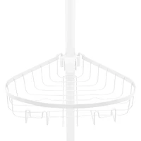Era Pole Shower Caddy White, Adjustable Height 82.5-96in, Pole Caddy White