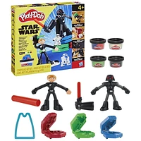Play-Doh Star Wars Squish & Slice Lightsabers 4 Inch Action Figure Set, Ages 4 and up