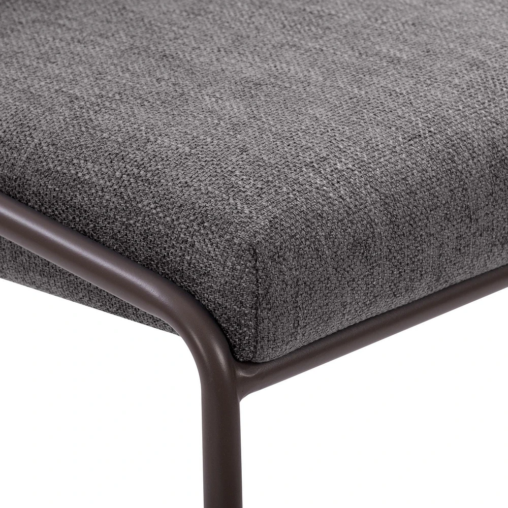 CorLiving Blakeley Tabouret de bar moderne rembourré à hauteur de comptoir avec pieds en métal – Vendu à l'unité – Tabourets de bar de cuisine confortables, tabourets de comptoir de bar et chaises à h