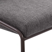 CorLiving Blakeley Tabouret de bar moderne rembourré à hauteur de comptoir avec pieds en métal – Vendu à l'unité – Tabourets de bar de cuisine confortables, tabourets de comptoir de bar et chaises à h