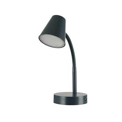 Lampe de bureau DEL gris foncé avec port USB, Mainstays