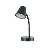 Lampe de bureau DEL gris foncé avec port USB, Mainstays