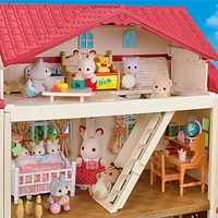 Calico Critters Red Roof Country Home Salle de jeux secrète dans le grenier, ensemble de jeu pour maison de poupée