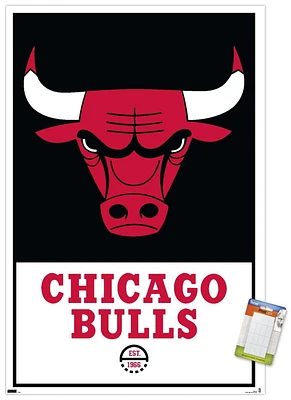 NBA Chicago Bulls - Logo 21 Wall Poster, 22.375" x 34" Framed