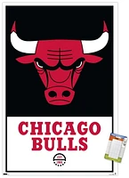 NBA Chicago Bulls - Logo 21 Wall Poster, 22.375" x 34" Framed