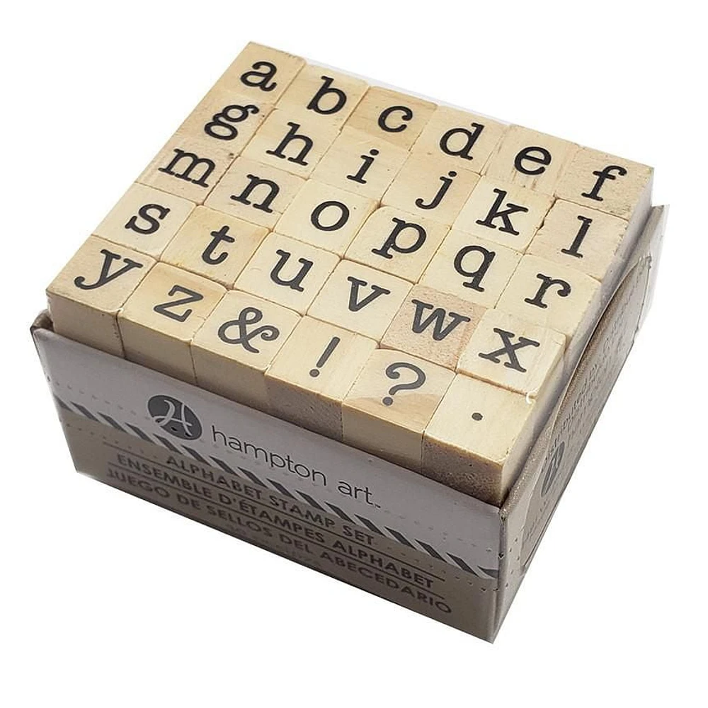 Hampton Art Miniature Alphabet Wood Stamp Set