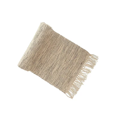 Handloom Table Runner Black Natural 18 X 72 - Ensemble De 2