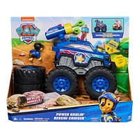 PAW Patrol: Rescue Wheels Chase’s Power Haulin’ Cruiser, Toy Truck with Launcher, Motorized Winch, Lights & Sounds, Kids Toys for Boys & Girls Ages 3+, Chase’s Power Hauling