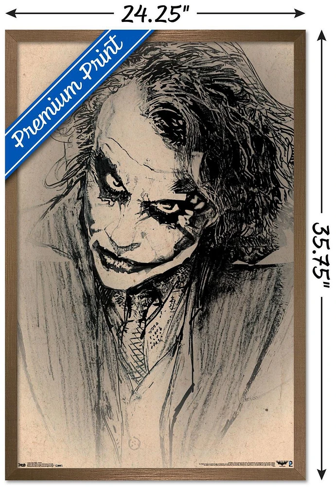 DC Comics Movie - The Dark Knight - The Joker - Sketch Wall Poster, 14.725" x 22.375"