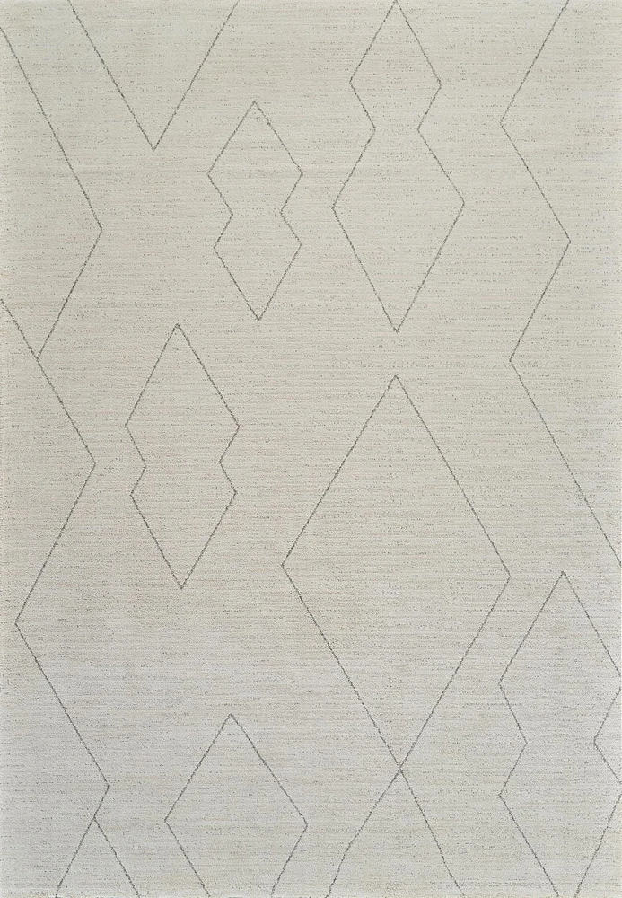 Tapis d'interieur abstrait Rug Branch Casa, beige creme, boheme - Salon, chambre, salle à manger et cuisine<br>