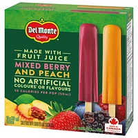Del Monte Mixed Berry & Peach Ice Pops 10 x 50 ml, 10 x 50 ML