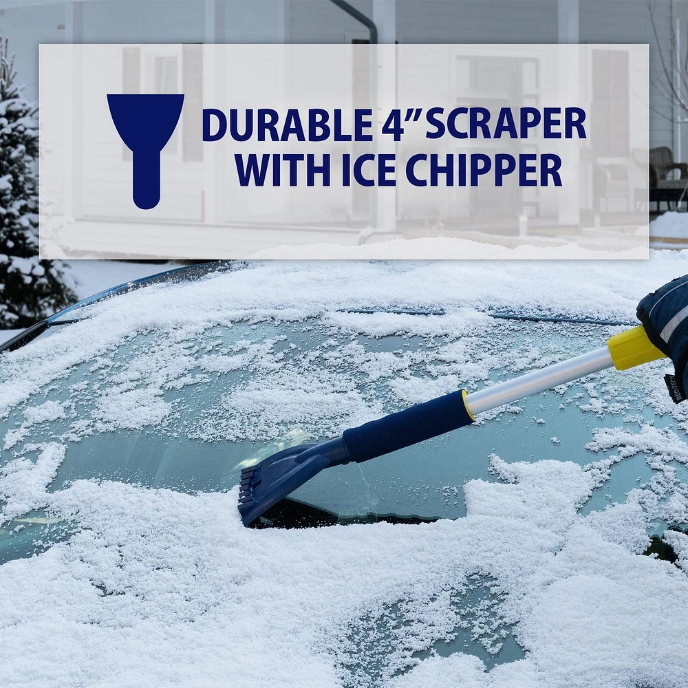Koolatron Michelin Basic Telescopic Snow Brush, Adjustable Length for Snow/Ice Removal