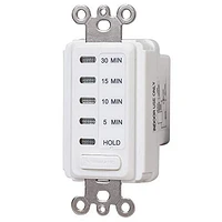 Intermatic Electronic Countdown Timer, 120 VAC, 60 Hz, Preset Times 5,10,15,30 Minute, With Hold, White