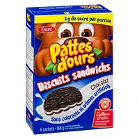 Bear Paws Sandwich Cookies Chocolate, Dare, 168g