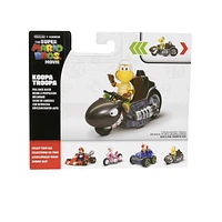Super Mario Bros Le Film – Figurine 2,5" avec Voiture de course à tirer vers l'arrière - Koopa Troopa