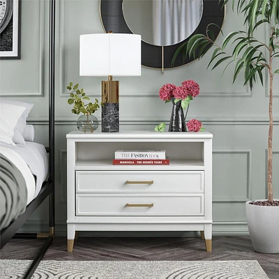 CosmoLiving by Cosmopolitan Westerleigh, table de chevet large, blanc