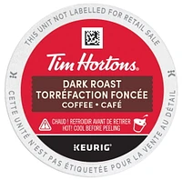 Tim Hortons Dark Roast Coffee, Keurig K-Cup 30ct Pods