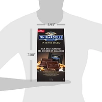 GHIRARDELLI Intense Sea Salt and Almond Dark Chocolate Squares, 117-Gram Bag