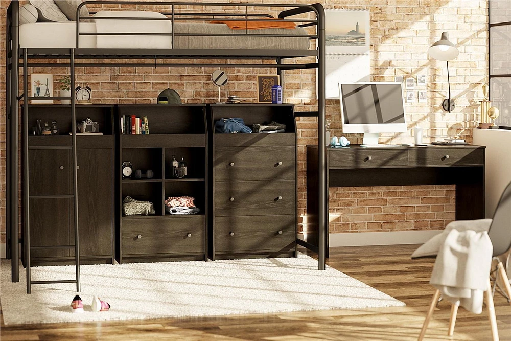 Ameriwood Home The Loft 1 Drawer Storage Tower, White
