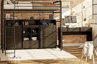Ameriwood Home The Loft 1 Drawer Storage Tower, White