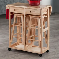 Burnett 3-Pc Space Saver Set, Natural Finish - 89332