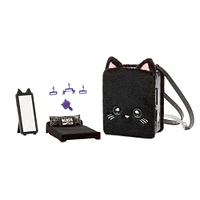 Sac à dos chaton noir avec chambre à coucher Na Na Na  Surprise 3 en 1 et poupée de série limitée
