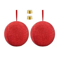 ORNEMENTS SCINTILLANTS DE 30 CM - ROUGE