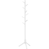 Boutique Home Porte-manteau réglable sur pied avec 8 crochets et 3 options de hauteur, blanc