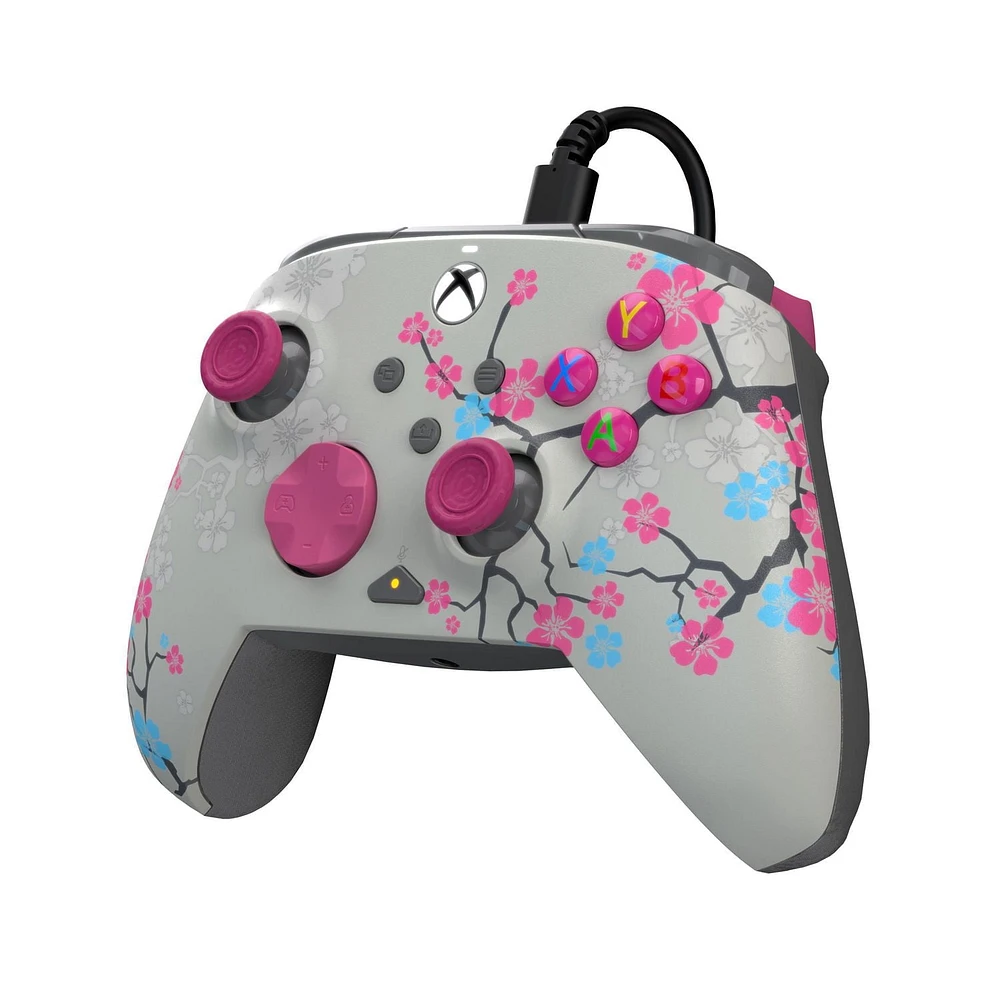 PDP Rematch Wired Controller - Cherry Blossom Glow in the Dark for Xbox Series S X