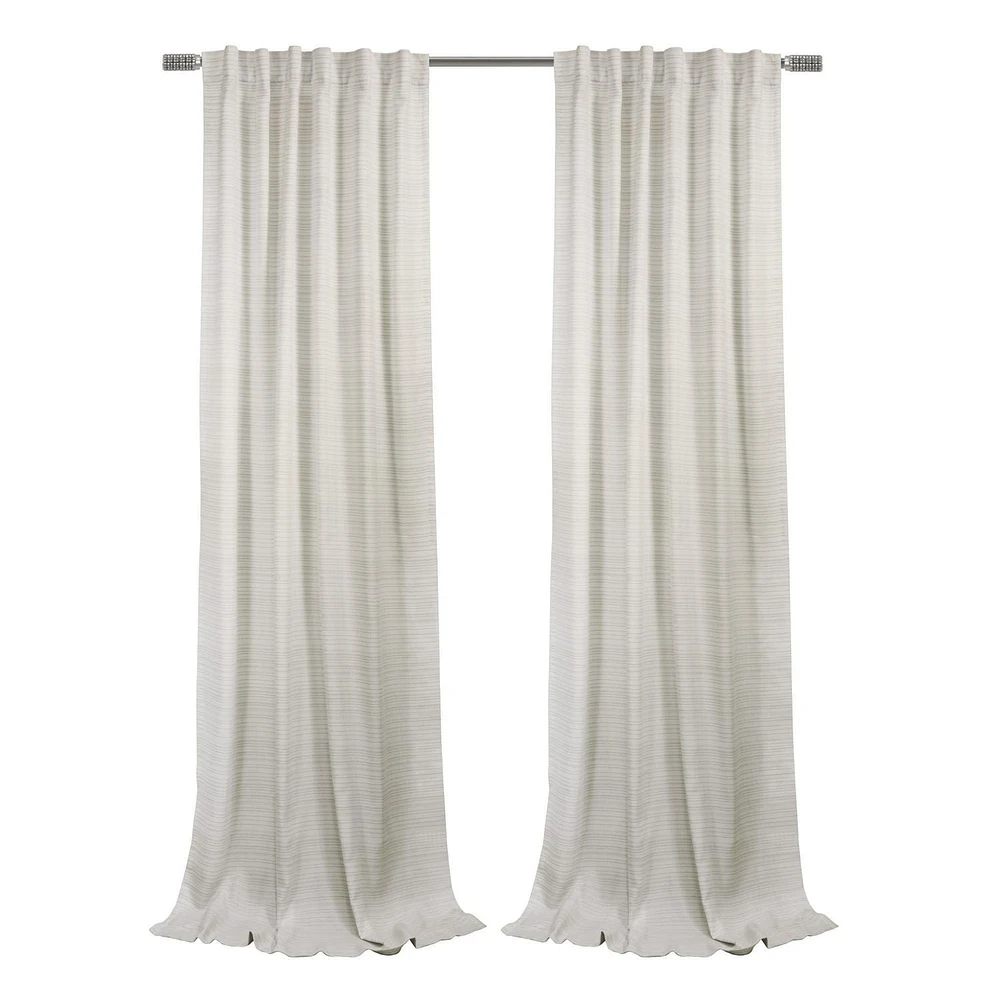 Loft Living Anapolis filtrant la lumière Double Tetiere panneau de rideau 52 x 84 in Lin