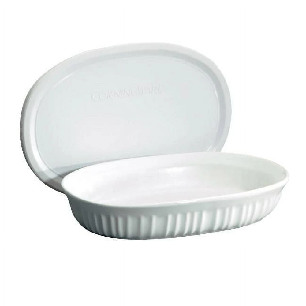 Plat ovale à couvercle en plastique 23 oz/679ml - Corningware French White